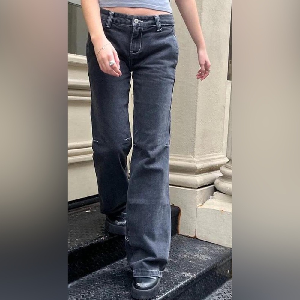 Brandy Melville dark grey Wheatley jeans low rise
